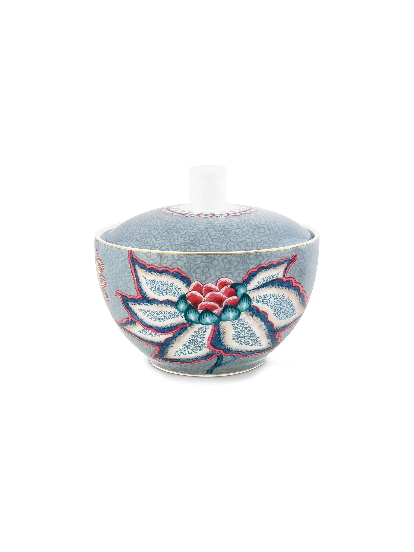 PIP STUDIO | Zuckerdose klein 300ml FLOWER FESTIVAL Light Blue | 